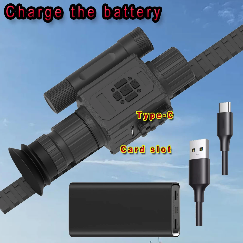 Mira telescópica para rifle de visión diurna/nocturna Megaorei NK008 Digital 1080P |   Cámara monocular de caza con iluminador IR de 850/940 nm