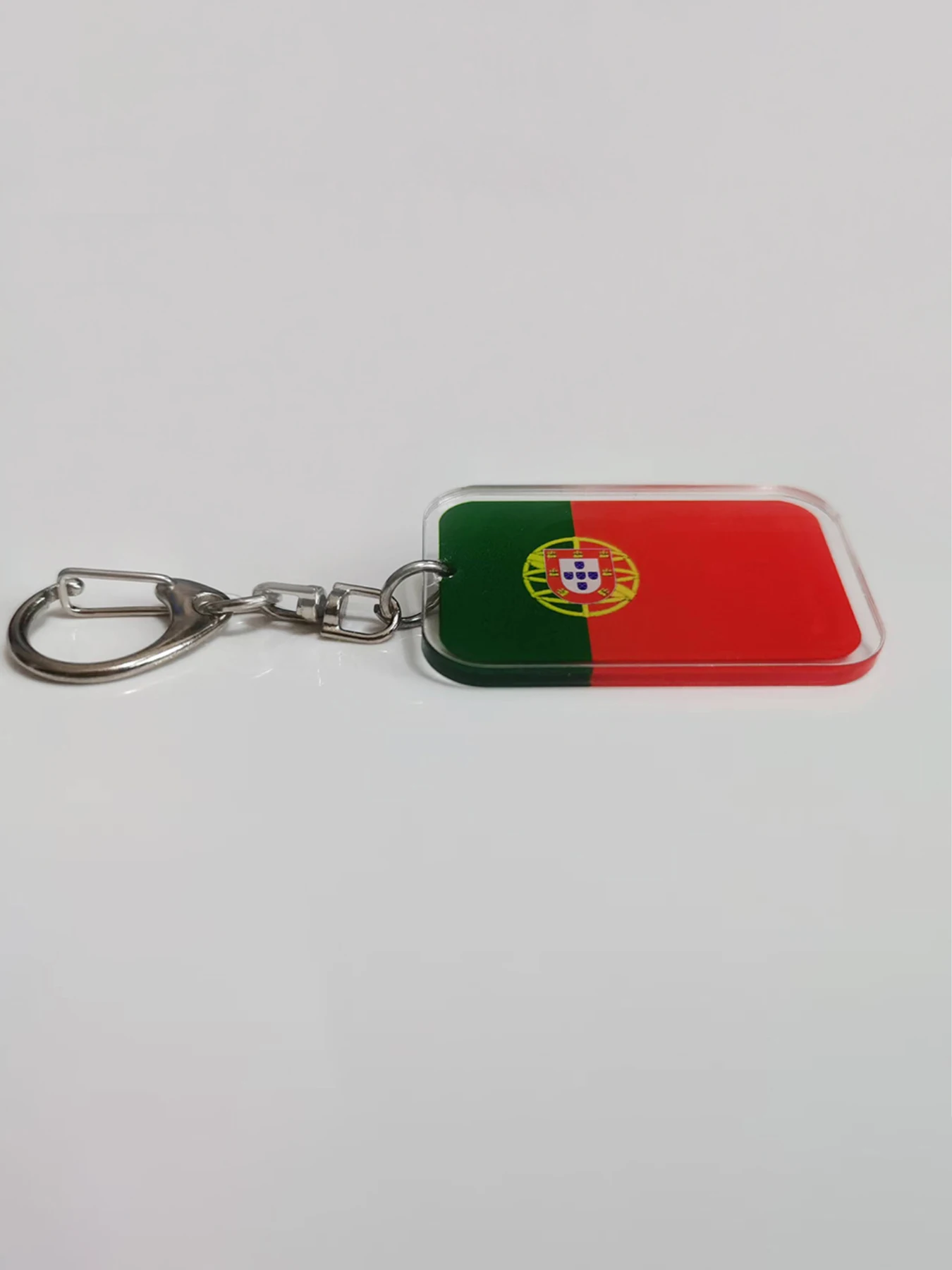 Portugal Flag Pendant Keychain For Women Men Acrylic Portugal Flag Ethnic Car Key Chain Ring New Trend Jewelry Gifts view 5