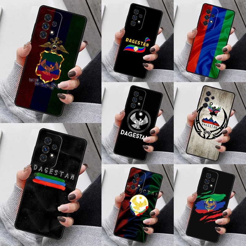 Dagestan National Flag Phone Case For Samsung Galaxy S23 S21 S20 FE S24 S22 Ultra Note20 S10 S9 S8 Plus A40 A52 A12 A13 A53