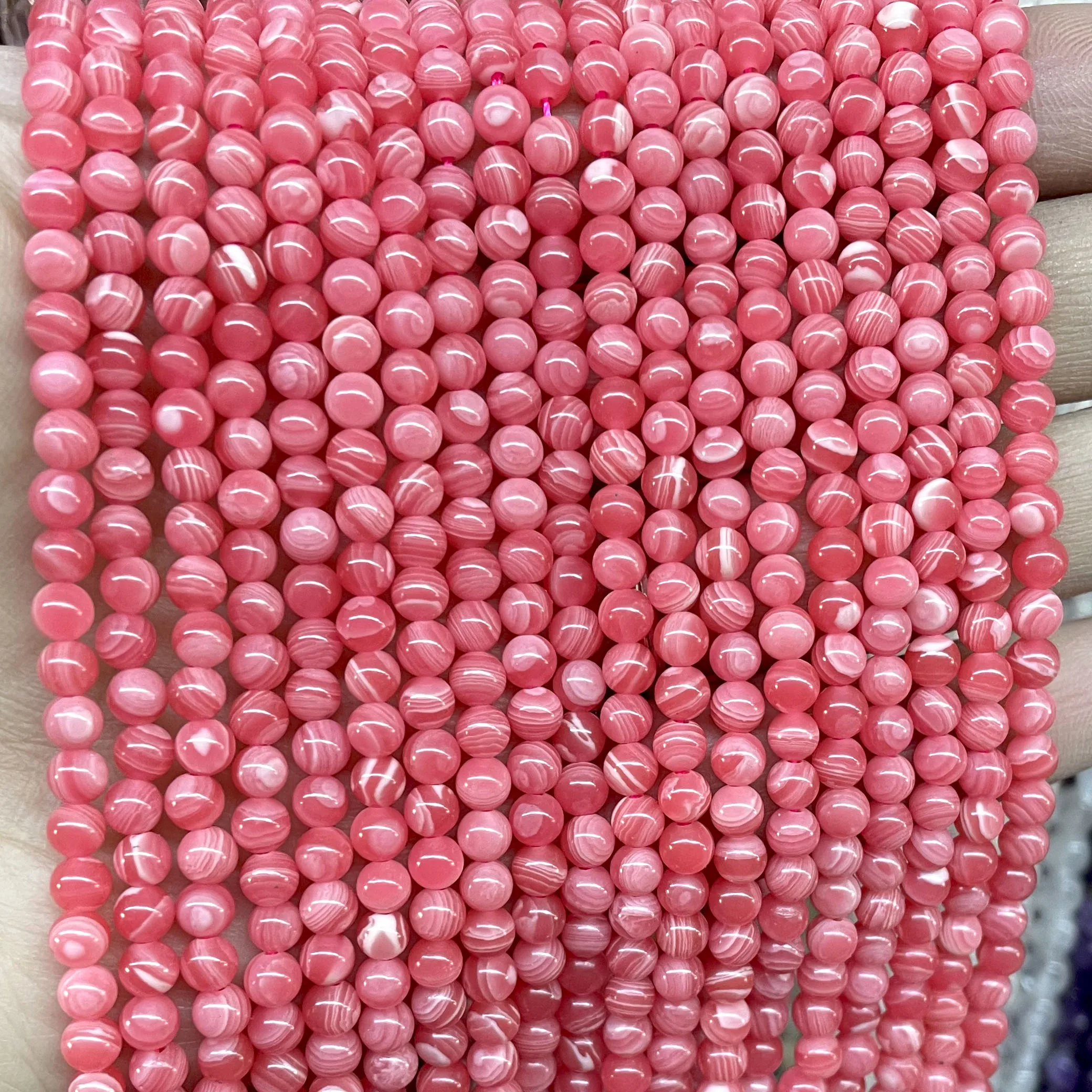 2 3 4MM Natural Red Rhodochrosite Stone Round Loose Spacer Beads DIY Bracelet Necklace Ring Accessories For Jewelry Making