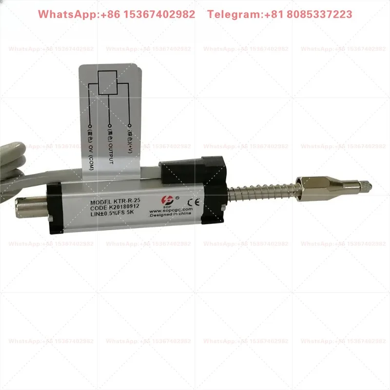 Ball-bearing gauge head self return spring linear potentiometer position sensor for glass detection of flatness