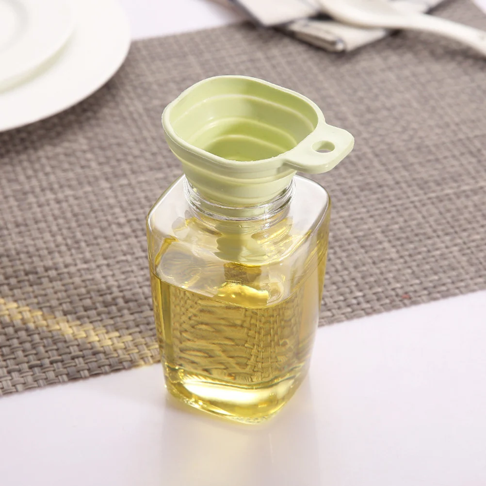 

6Pcs Silicone Funnel Expandable Oil Strainer Kitchen Utensil Space Saving Liquid Transfer Home Use Random Color