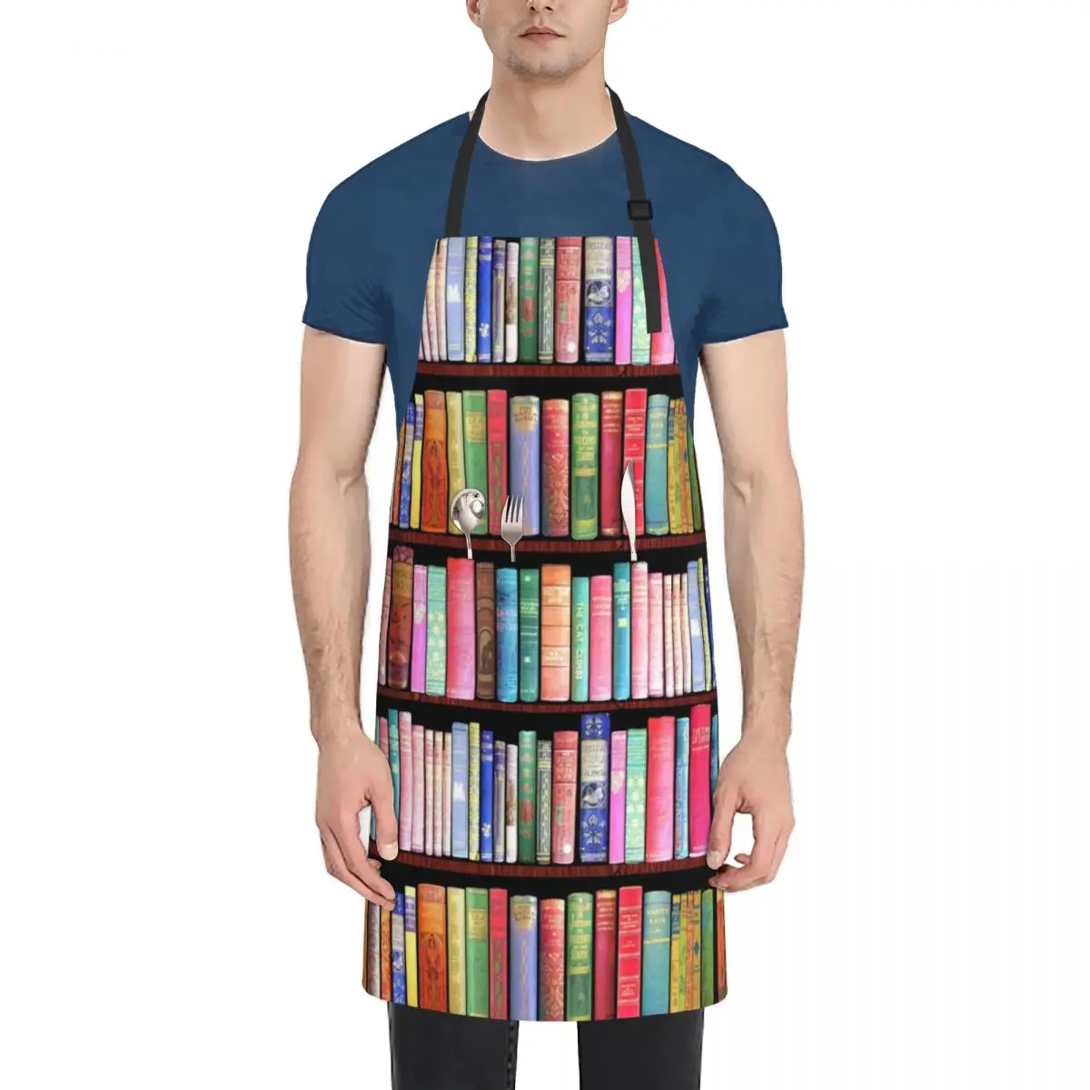 

Bookworm Antique book library, vintage book shelf Apron Kitchen Tools Bib For Kitchen Apron