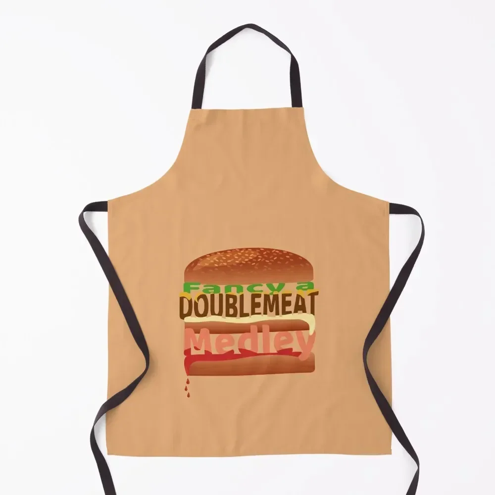 

Fancy a Doublemeat Medley Apron Household Items Kitchen waterproof for women Children'S Woman Work Apron
