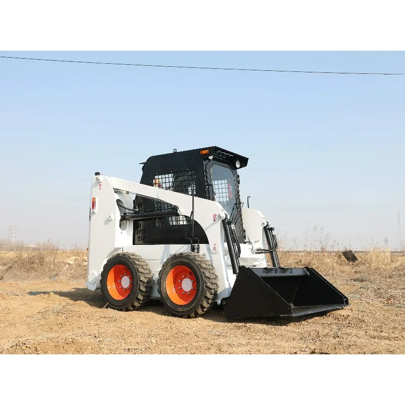 جرافة عجلات انزلاقية مع جرافة عجلات صغيرة للكابينة تستخدم لأعمال البناء والأعمال المزرعة المنزلية الصين حسب الطلب