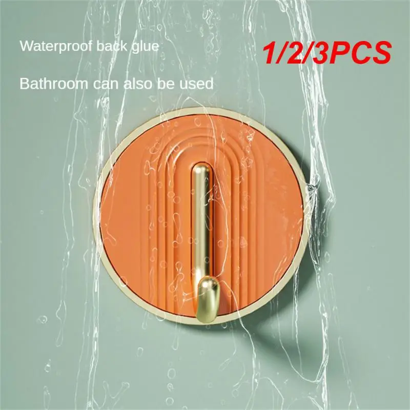 1/2/3PCS Punch-free Sticky Hook Durable Gold-plated Hook Good Load-bearing Performance Stable Toilet Hook Door Hook