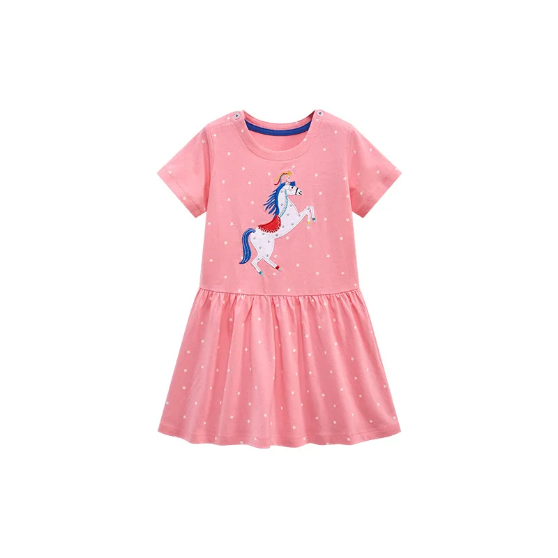 

Summer New Girls' Dress Short Sleeve Cotton Children's Princess Dress Fashionable Kids Dress