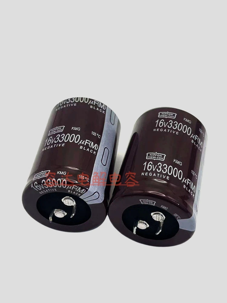 Capacitor eletrolítico original, 16V, 33000UF, 16V, 35x45, preto, dourado, aço