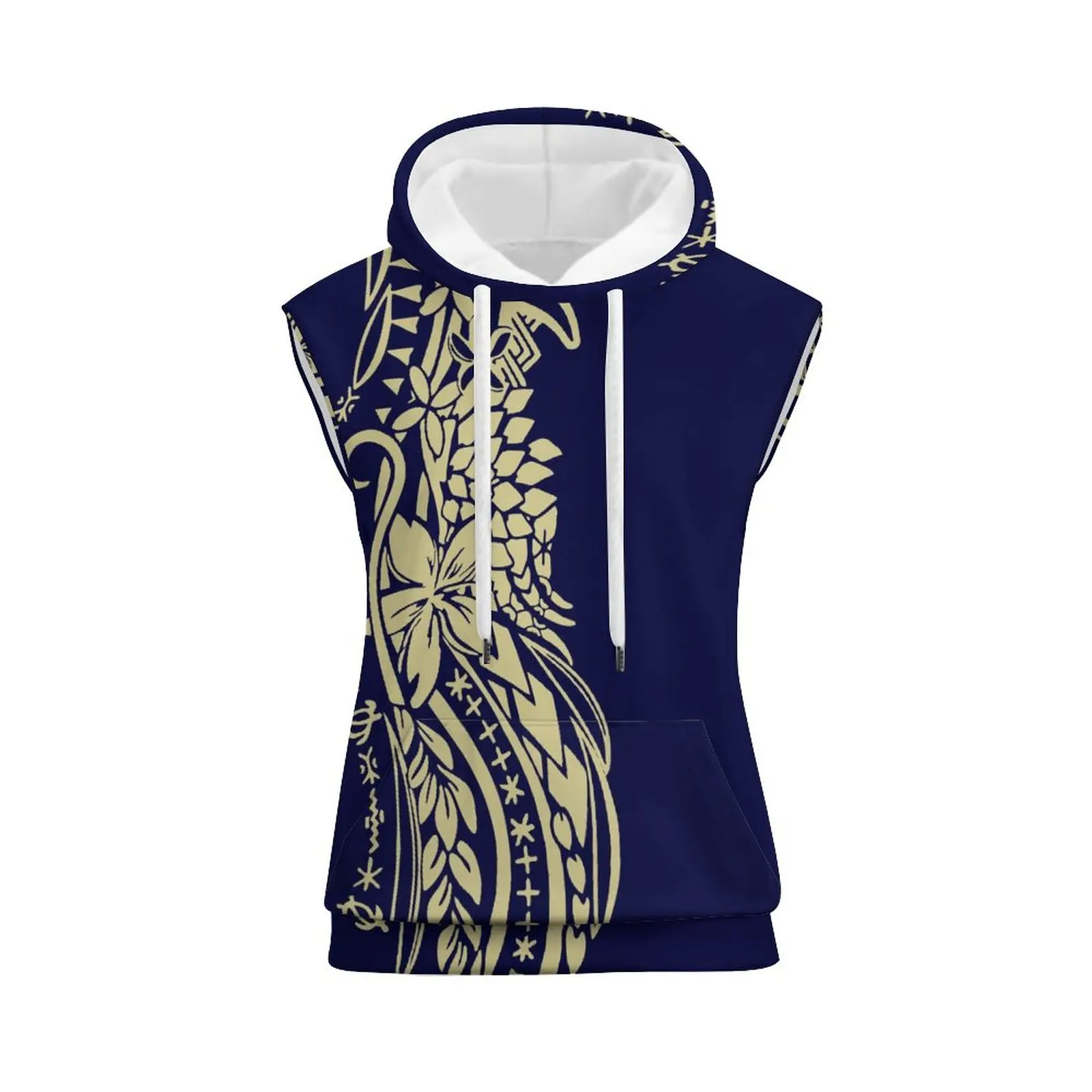 

High Quality Custom Logo Printed Blank Sleeveless Mens Hoodies Vest Gym Polynesian Clothing Plus Size Men's Hoodie Sweatshirts