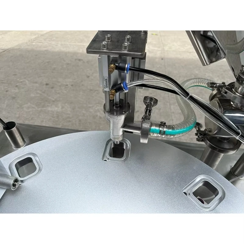 Automated High-efficiency Pneumatic Bearing Plastic Cup Filling and Sealing Machine with Belt for Juice Beverages