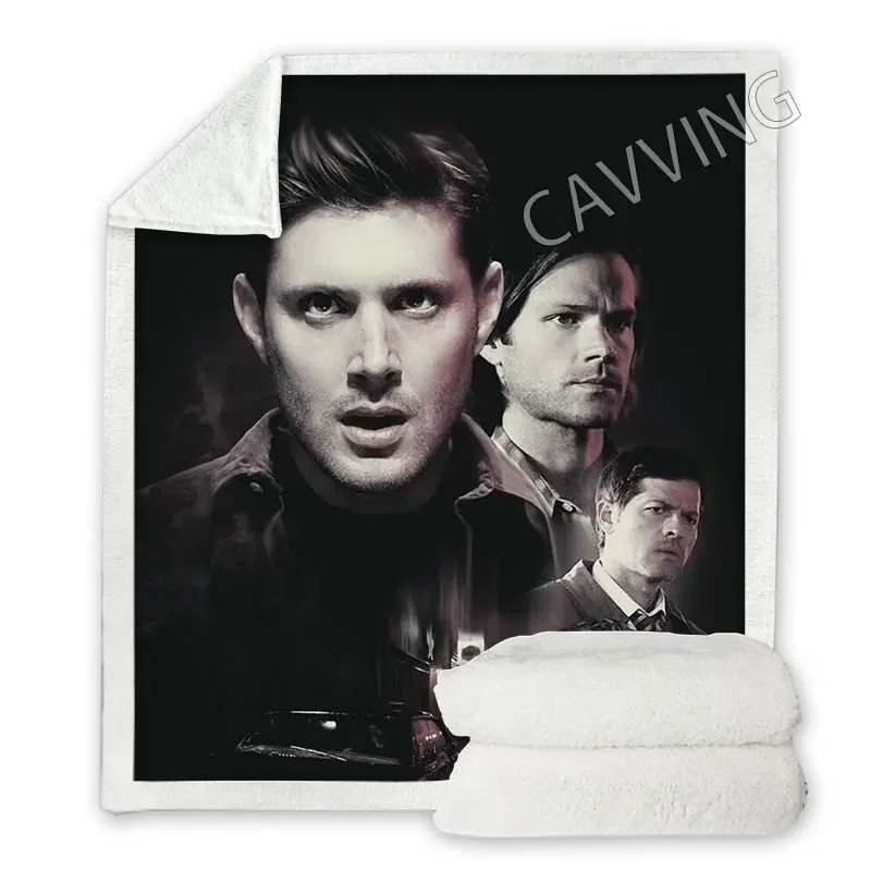 Supernatural  3D Printed Sherpa Blanket  Rectangle Blanket Home Textiles Fleece Wearable Blanket Throw Blankets