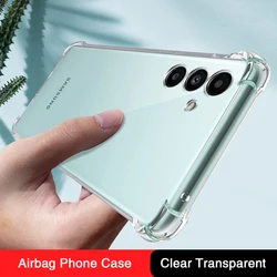 Original Airbag Soft Clear Phone Case for Samsung Galaxy A05 A05S A15 A25 A35 A55 5G Shockproof Silicone Camera Protective Cover