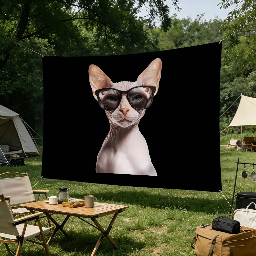 Sphynx Cat Funny Meme flag For Living Room Home Dorm Decor Wall Outdoor Camping Party Banner Gifts