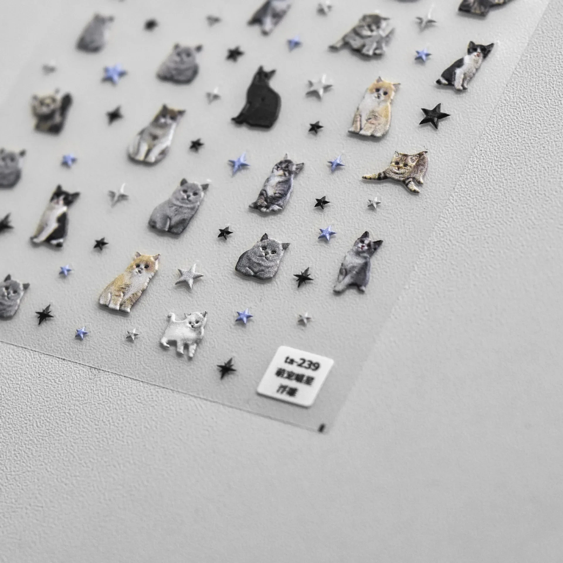 Autocollants pour ongles de haute qualité, divers animaux, chat, chien, lapin, over, or, argent, nail art, décalcomanie, outil de manucure, TA-235