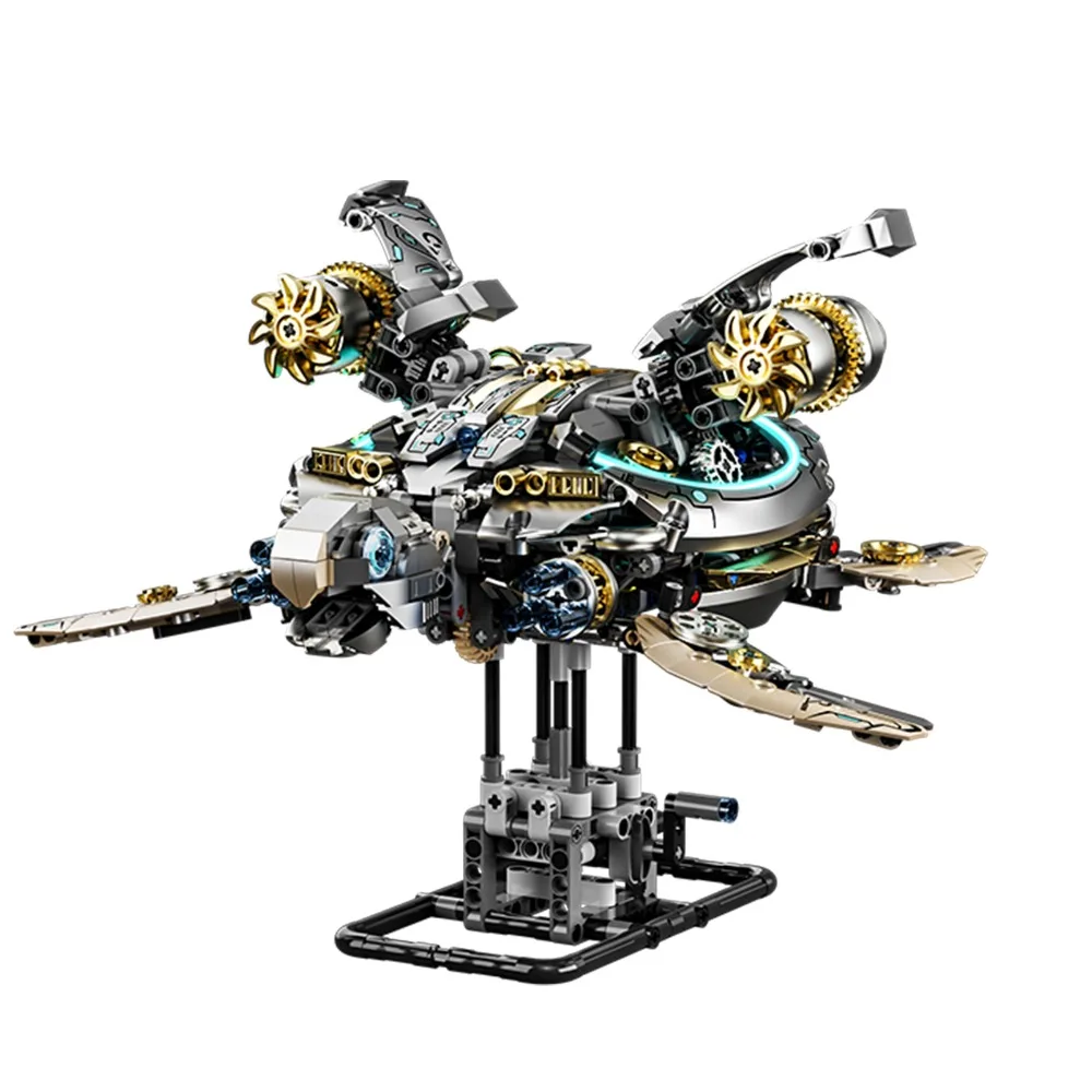 

13097 1277PCS Mechanical Turtle Model Robot Animal Small Particle Building Blocks DIY Creative Gift