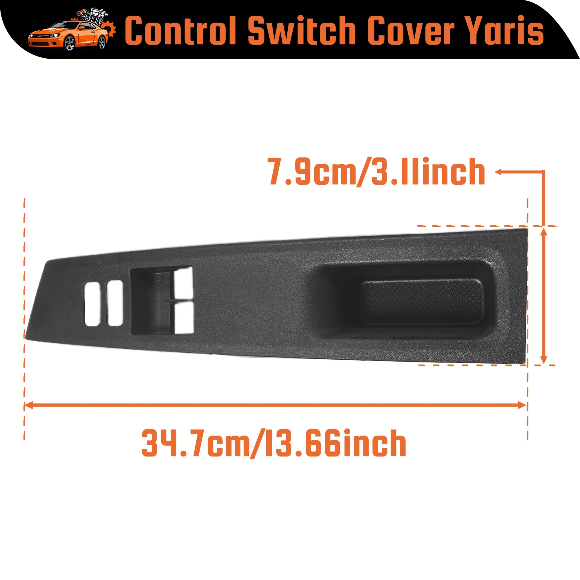 For Toyota Yaris Vitz 2010-2014 Car Window Switch Control Panel Armrest Upper Panel Cover Replacement Armrest Door Panel 3
