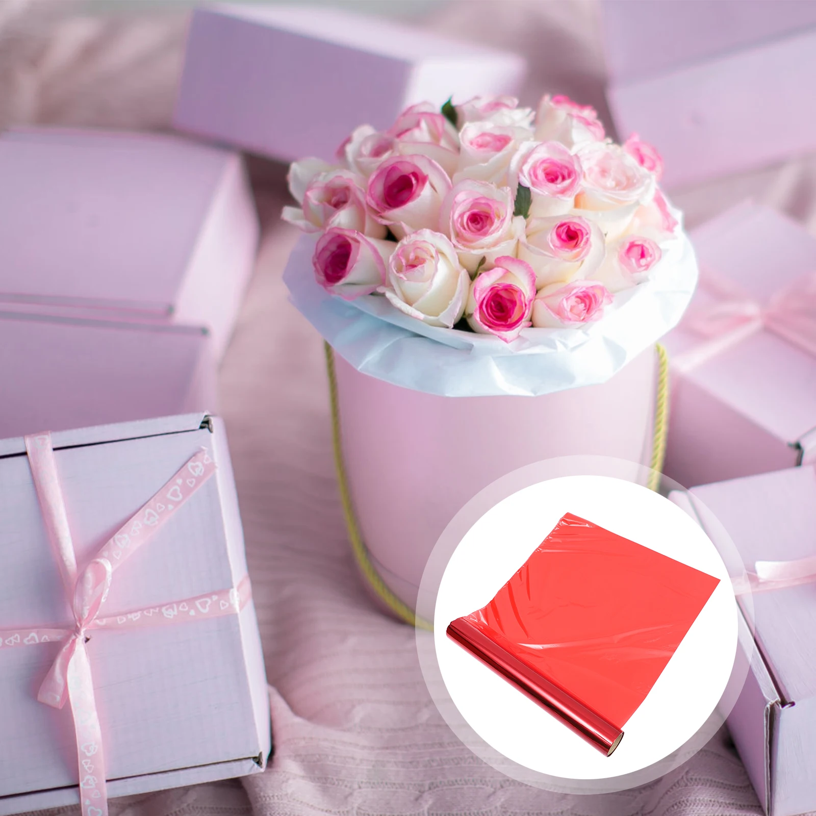 Colored Cellophane Paper 40cm Width OPP Material Gift Wrapping Flowers Baskets Food Items High Density Odorless Decorative Paper