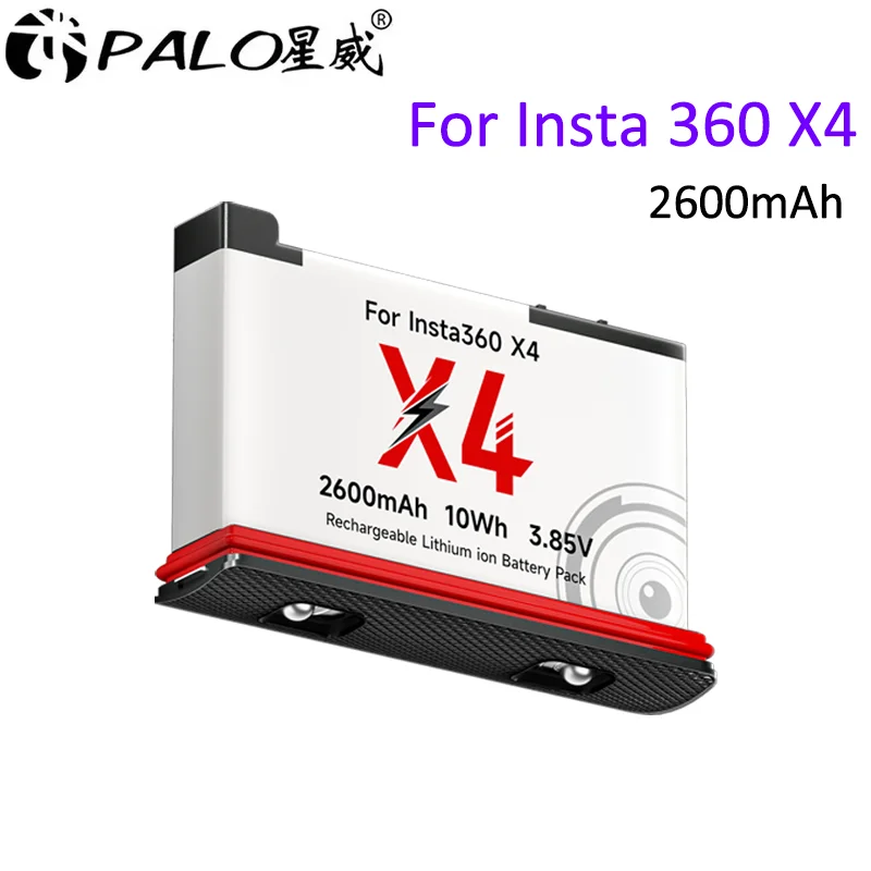 

Battery For Insta 360 X4 2600mAh Li-ion Camera Battery for Insta 360 X4 Accessories Insta 360 ONE X 4 Power Accessories Batterie