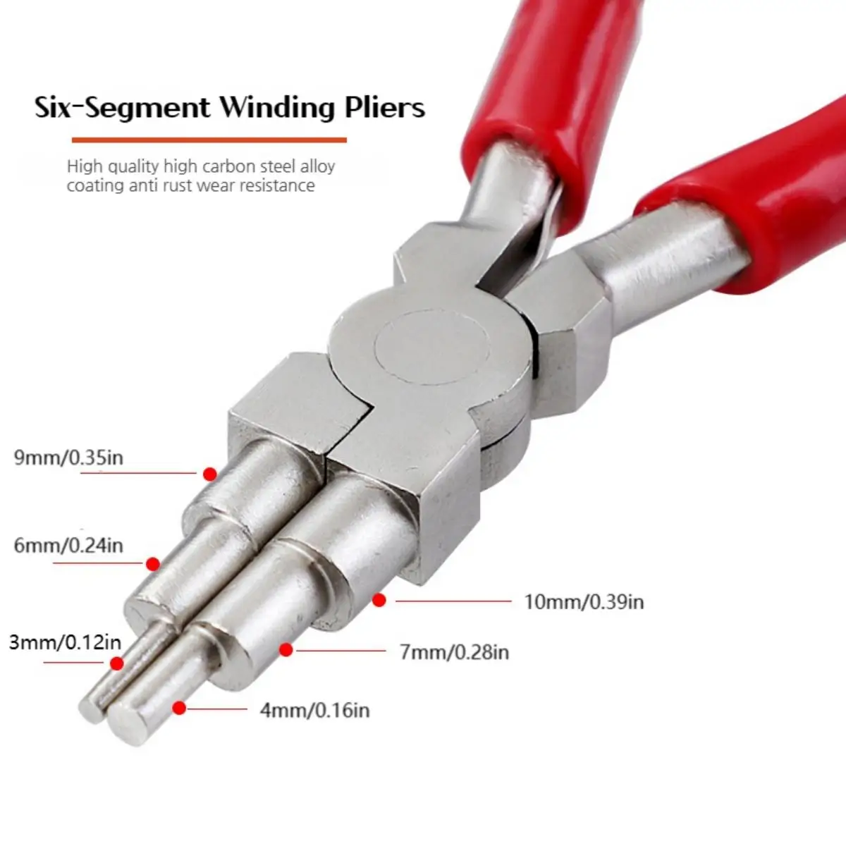 Six-section wire winding pliers, work/handmade DIY six-in-one jewelry pliers, wire winding hand tools for electricians