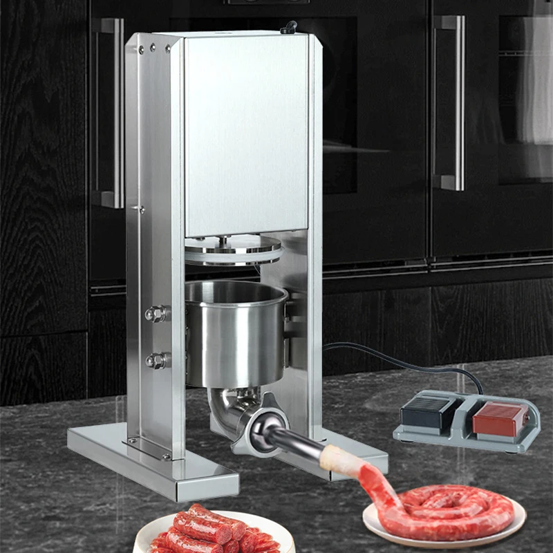 New foot-operated stainless steel commercial sausage stuffer electric sausage stuffer canteen sausage stuffing machine