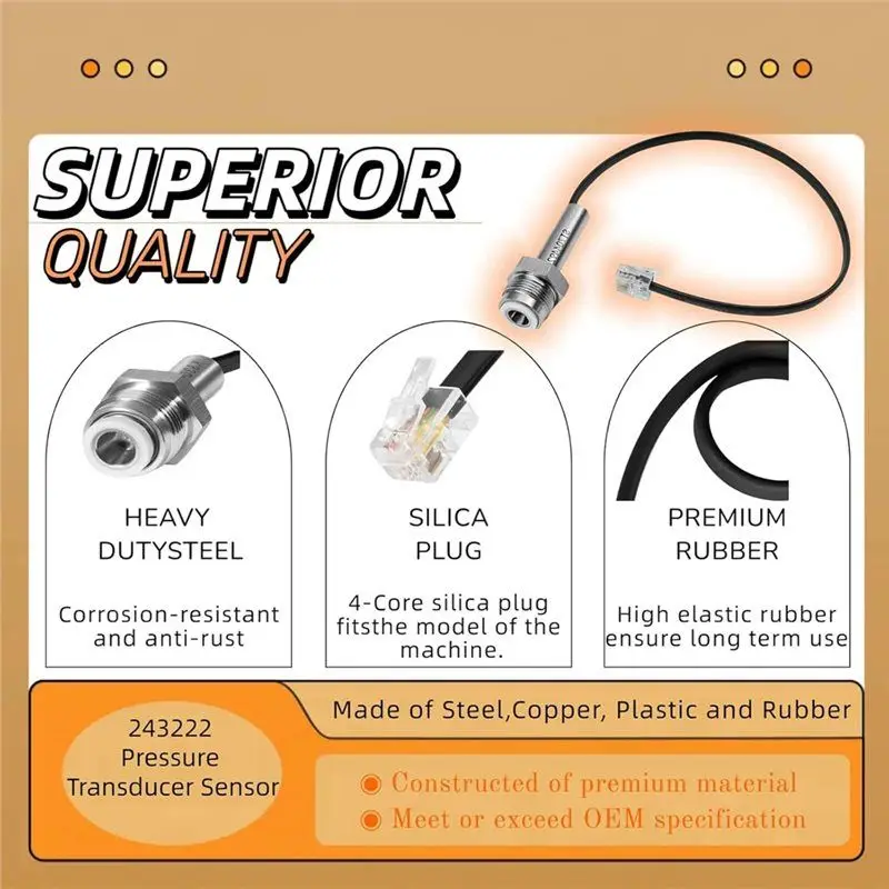 AA81-Replacement For Airless Paint Sprayer 243222 Airless Sprayer Pressure Transducer Compatible With 390 395 490 495 595