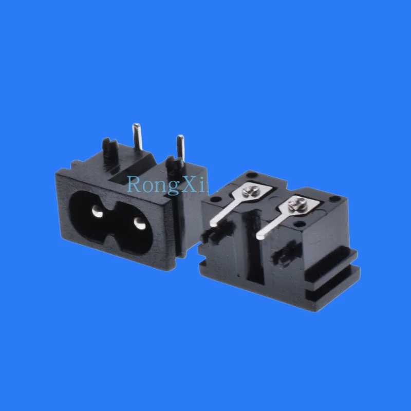 50pcs/ 8 socket 8 socket AC power socket two-core socket two-hole weldable appliance socket 2.5A