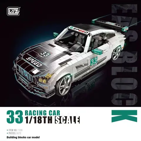 LOZ Building Blocks Sports Car Model DIY Assembly Kit Miniature Racing Vehicle Educational Toy Birthday Gift for Boys Kids