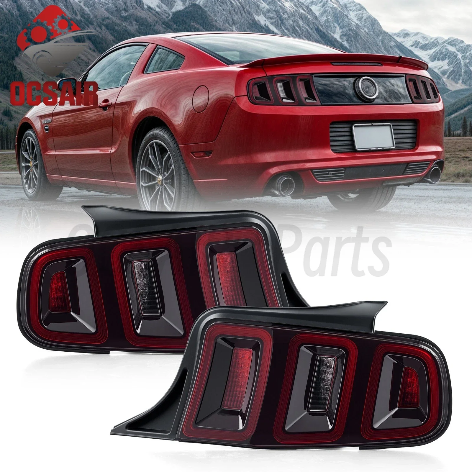 

NEW Pair Red LED Tail lights For 2010-2014 Ford Mustang Sequential Rear Brake Lamps