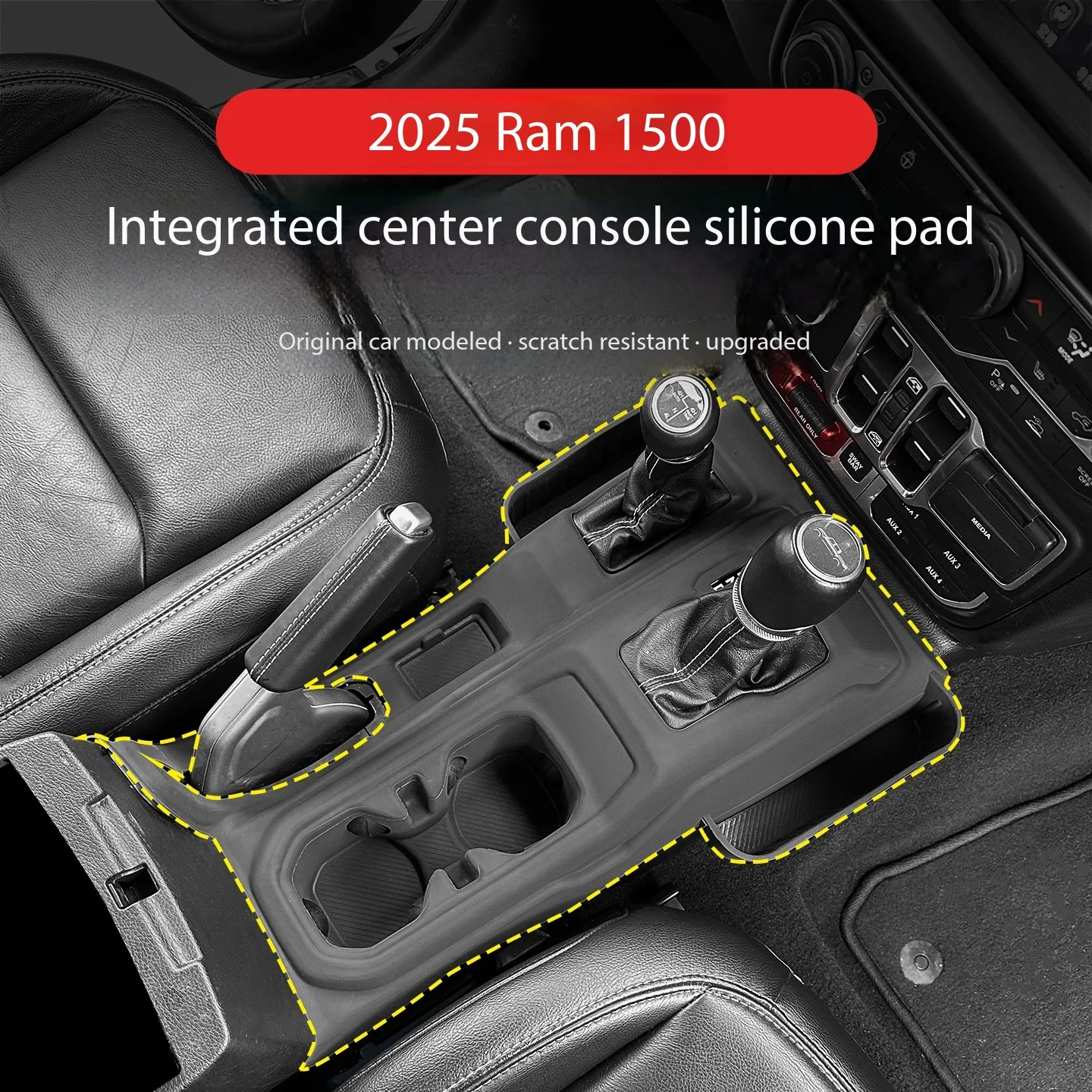 

Automotive interior accessories, silicone pads, central control panel, water cup pads, suitable for Jeep Wrangler Gladiator