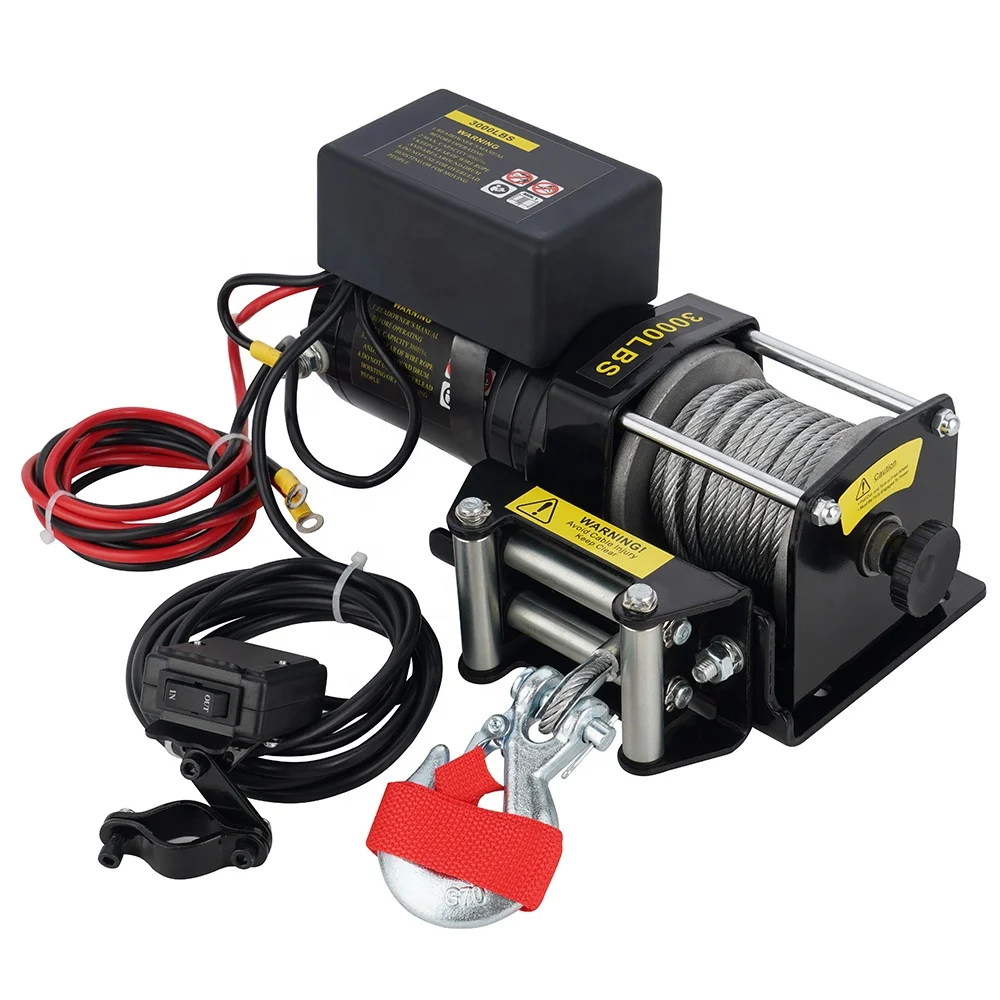 자동차용 무선 리모컨이 있는 소형 전기 윈치 (3000lbs 용량)