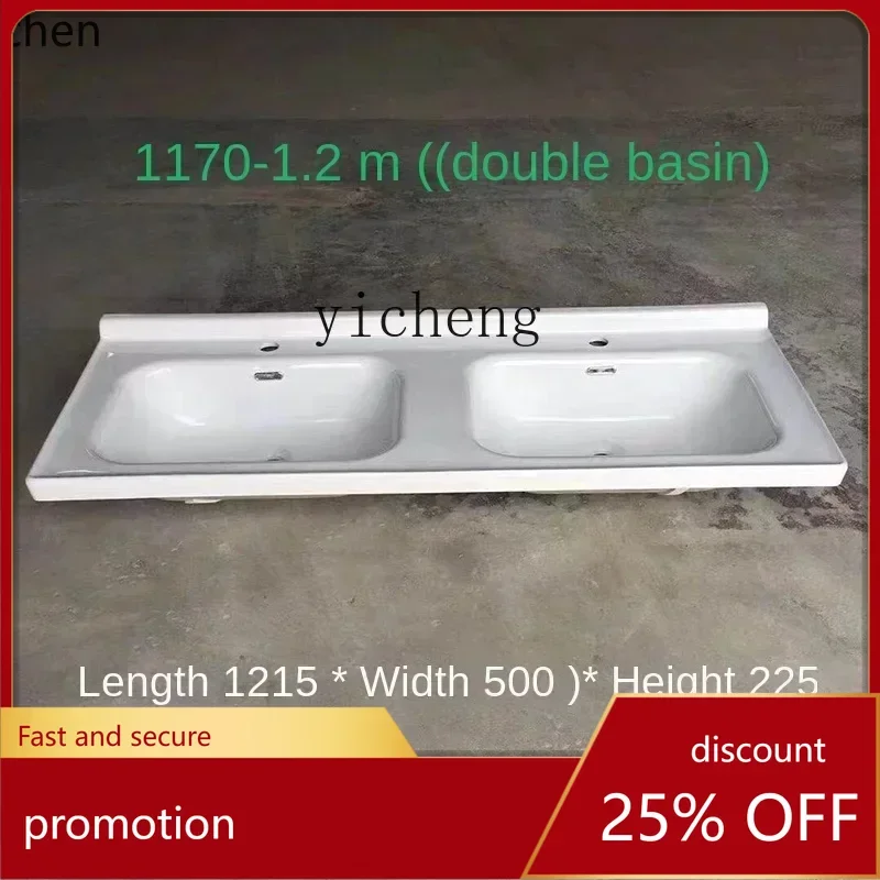 

ZML cut ceramic integrated basin single toilet wash basin ceramic basin bathroom cabinet sink
