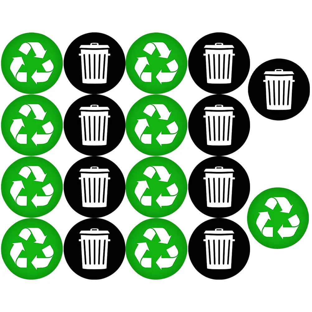 

1Set Trash Can Recycle Stickers PVC Waterproof Removal Waste Sorting Decals for Home Office Hotel Restaurant Garbage