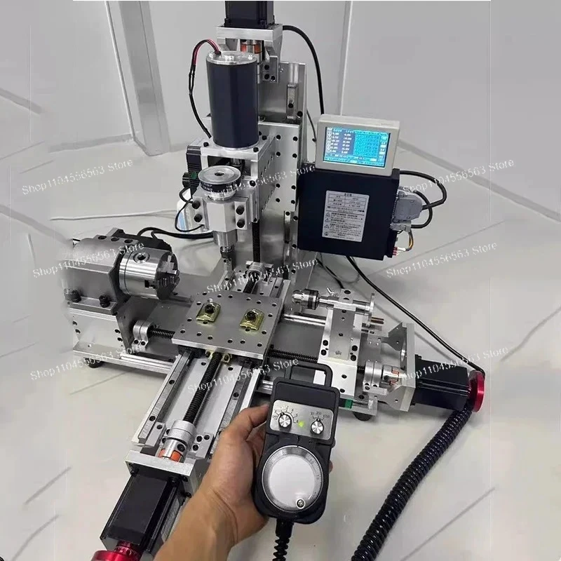 آلة حفر المطحنة الدوارة المتكاملة، مخرطة دقيقة بمحرك مؤازر 750 وات مع نظام تحكم عددي #3