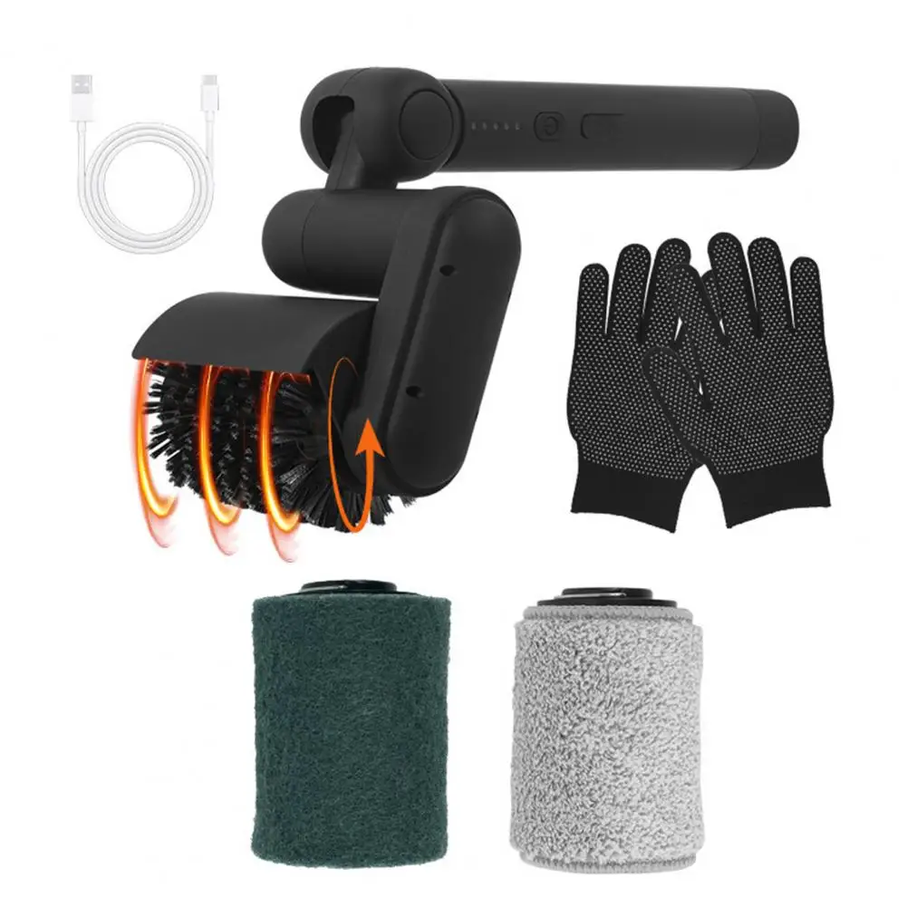 High-speed Rotating Grill Brush Foldable Grill Brush Electric Grill Brush with Rotating Roller Wireless Cordless for Bbq