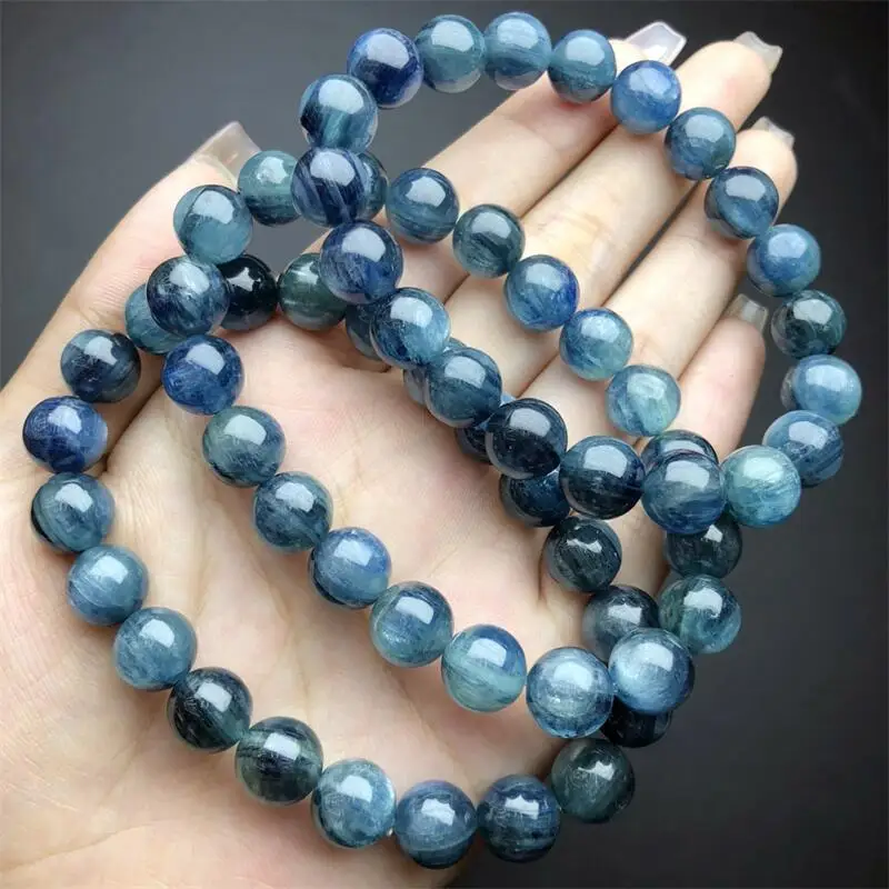 9.5MM Natural Green Kyanite Bracelet String Charms Handmade Fortune Energy Woman Amulet Jewelry Gift 1PCS