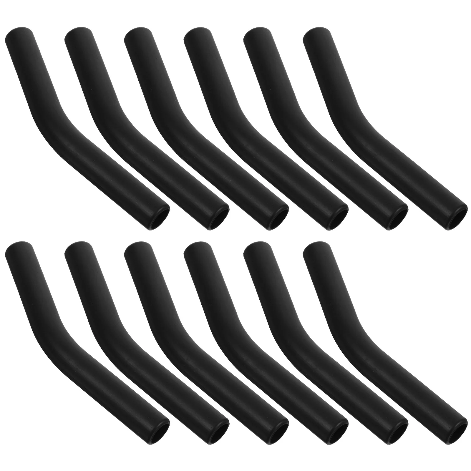 

12Pcs 8mm Reusable Silicone Straw Tips Non-Slip Covers for Metal Straws Hot Cold Beverages Black Silicone Straw Toppers