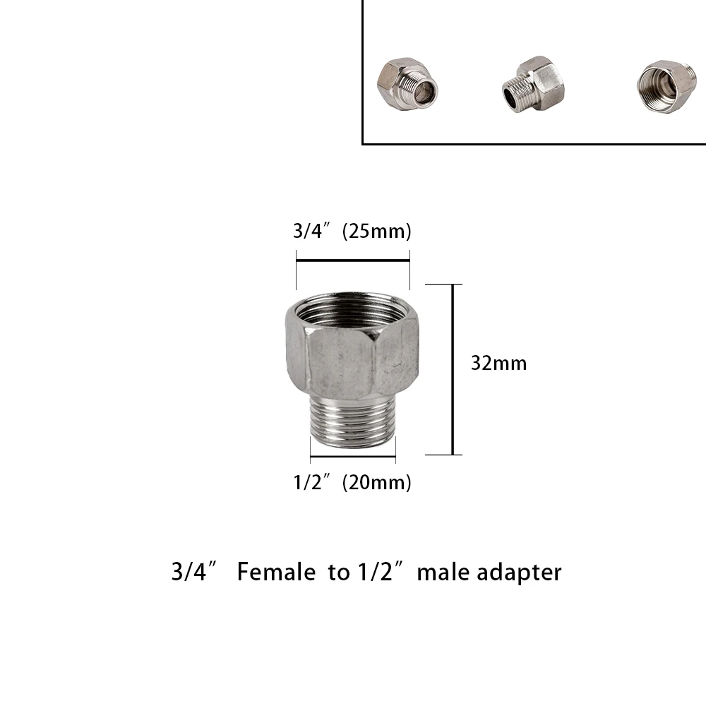 304 Stainless Steel Pipe Fitting Male-Female Thread Conversion Connect 1/2\