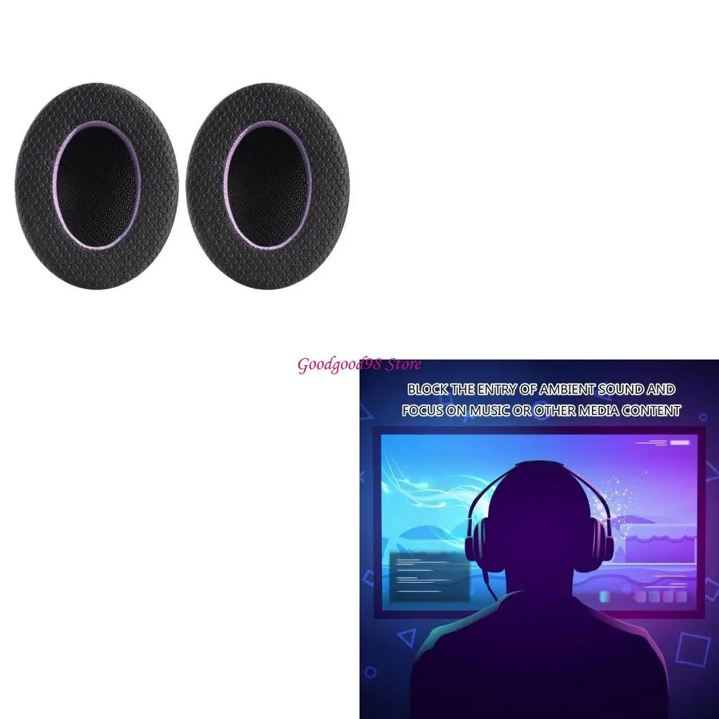 

1 Pair Ear Pad Cushions Replacement for WH-1000XM3 Noise Cancelling Headphone W8EC