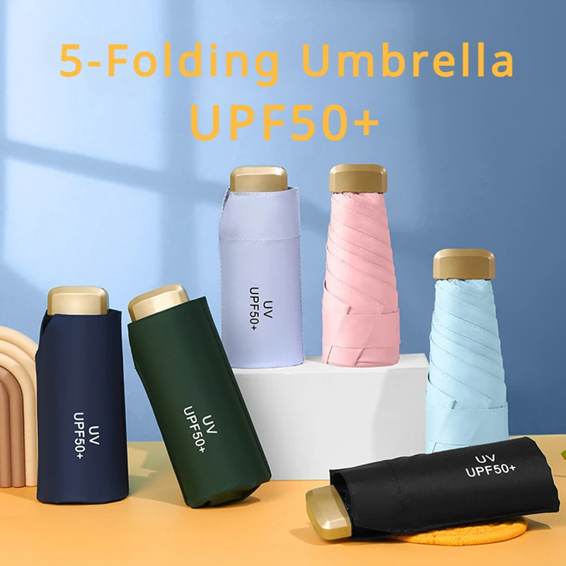 Travel Umbrella Compact Lightweight Portable Summer Umbrella Anti UV Umbrella for Men and Women Outdoor Beach Sunshade Umbrellas