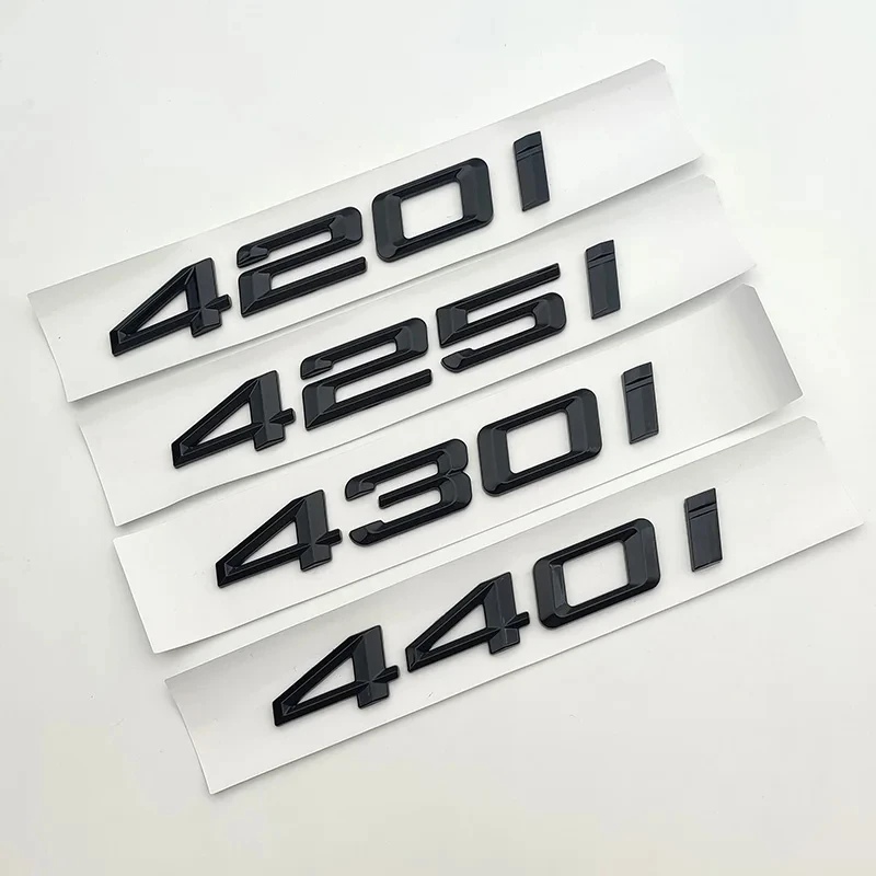 ABS Chrome 416i 418i 420i 425i 428i 430i 440i Emblem Logo Car Trunk Letters Badge Sticker For BMW F32 F33 G22 G26 Accessories