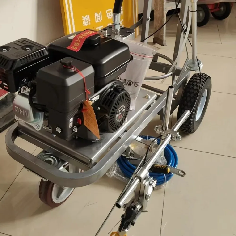 Automatic High-Pressure Road Marking Machine Plunger SprayingThermoplastic Power Spray Guns Brushless Pavement Marking Line