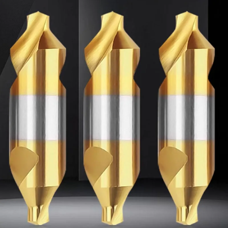 

5 шт., комбинированные центральные сверла из быстрорежущей стали, угловая сверла с зенковкой на 60 градусов, сверло по металлу HSS-TIN