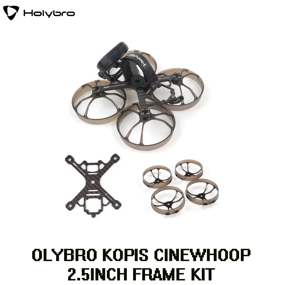 Holybro Kopis 2.5 بوصة Cinewhoop طقم إطارات مع ألياف الكربون أسفل لوحة المروحة الحرس لعشاق الطائرة بدون طيار FPV