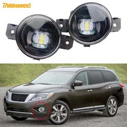 2 Pieces 30W Car Left + Right LED Fog Light DRL Daytime Running Lamp H11 Styling For Nissan Pathfinder (R52) 2013 2014 2015 2016