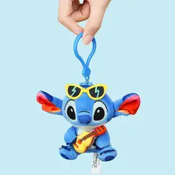 Disney Toy Story Stitch Kawaii Plush Toys Guitar Cartoon Stuffed Anime Bag Keychain Pendant Car Keyring Birthday Christmas Gifts