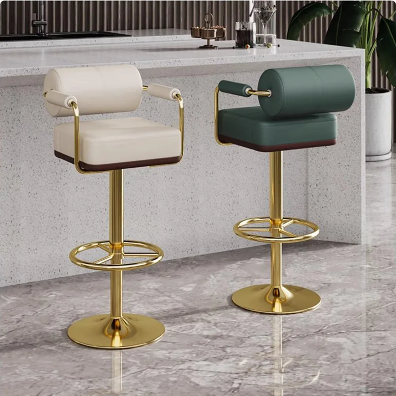 Bar chairs, light luxury and simple,household rotating lifting, high-end high footed stools, hotel checkout counter