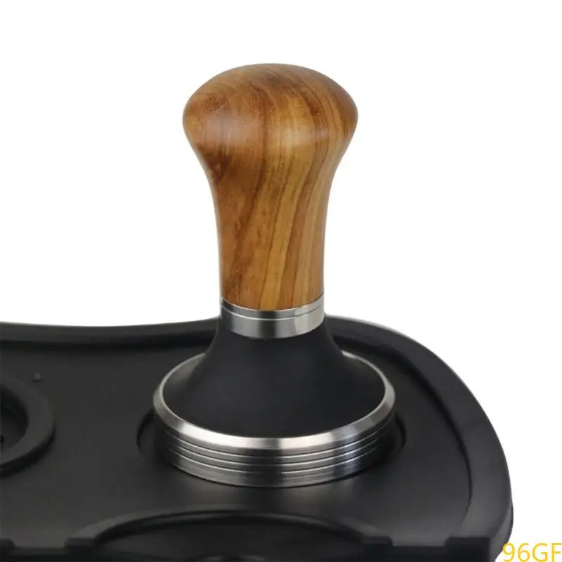 

96GF 58mm Espresso Tamper Wooden Handle Coffee Tamper for Espresso Machine Pressure