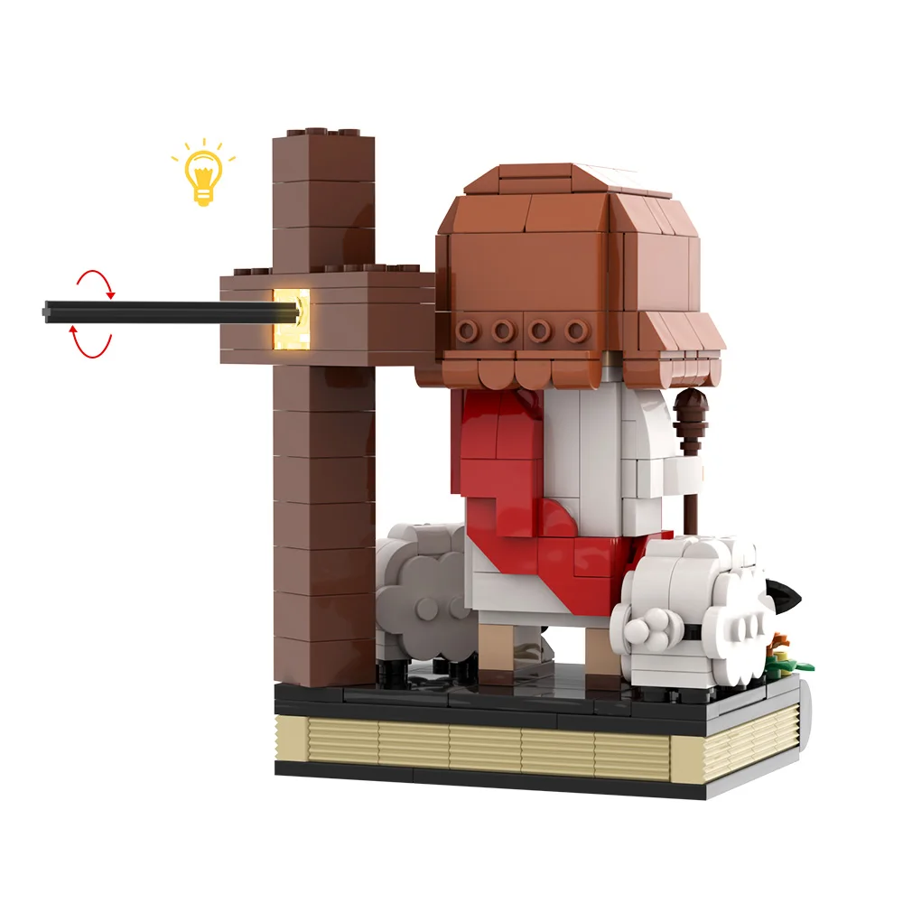 337PCS Esperto Creativo MOC Pastore Classico Gesù Building Blocks Cristianesimo Dio Modello Mattoni Puzzle FAI DA TE Giocattoli Regalo per I Bambini