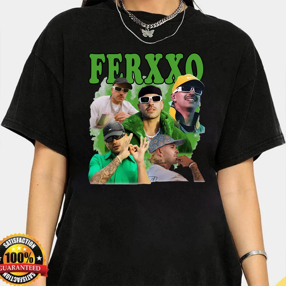 Feid Ferxxo T Shirt Men Women 90s Rapper T-shirt Trendy Short Sleeve Shirt Streetwear Hip Hop Music Tee Feid Ferxxo Homage Tees