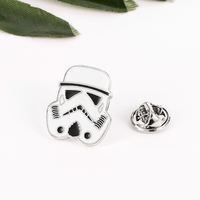 Star Wars Fashion Brooch Imperial Stormtrooper Metal Badge for Handbag Jacket Lapel Pins Trend Accessories